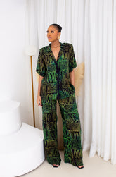 Judy Wavy Print Set (Green)